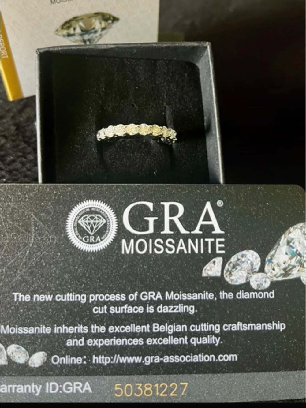 Certified  Silver Eternity Band - White
